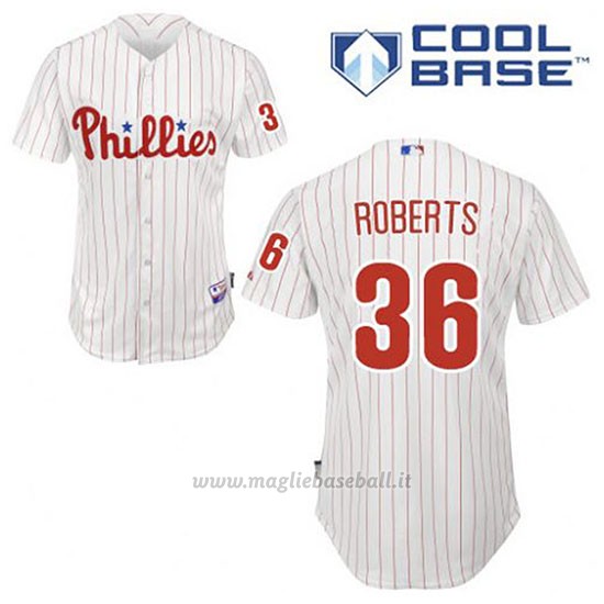 Maglia Baseball Uomo Philadelphia Phillies Robin Roberts 36 Bianco 1ªCool Base